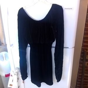 Black Velvet 1990s Long sleeve Dress